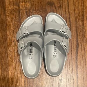 Birkenstock Rubber Slip On Sandal 37 Grey